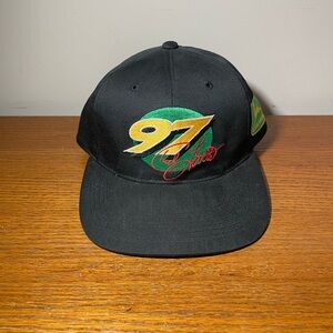 John Deere Snapback Cap Black Nascar Hat - Chad Little #97
